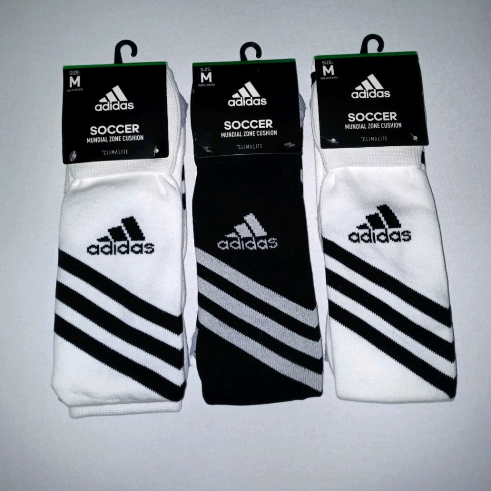 "BOTH PACK$" Adidas soccer socks 1 white 1 black. 🔥🔥🔥🔥🔥🔥🍾🍾🍾🍾 hi💸💸💸